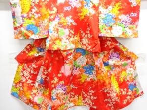 アンティーク　花鳥模様着物